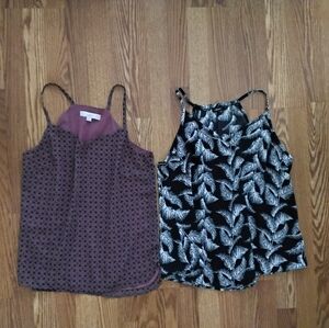 2 Flowy Tank Tops Spaghetti Strap